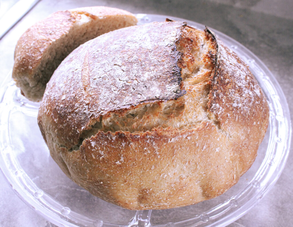 fresh rustic sourdough bread
