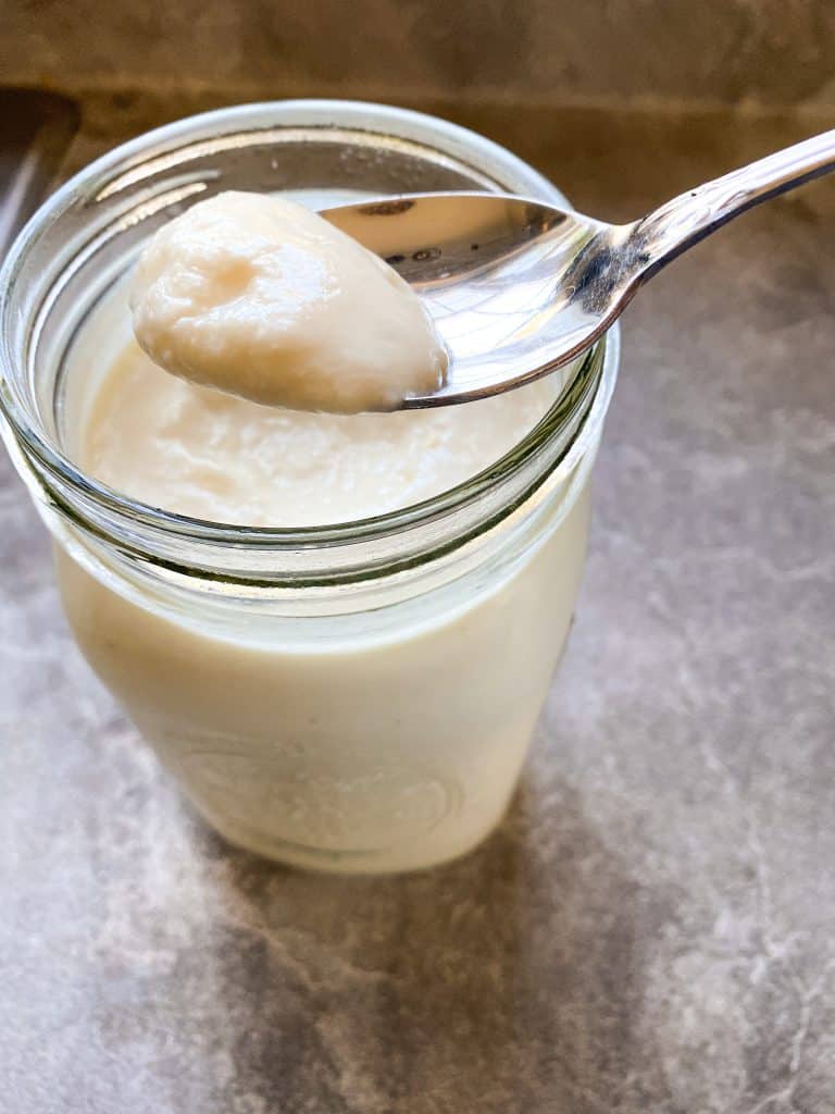 homemade vanilla yogurt made in instant pot