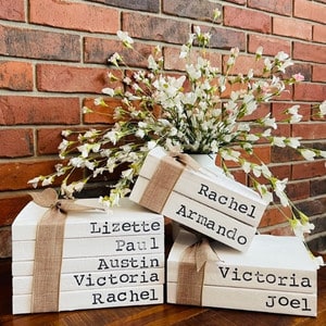 personalized stamped farmhouse books