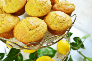 sourdough lemon poppy seed muffins