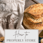 how to store sourdough bread pin image