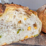 sourdough bread with jalapeños and cheese mixed in